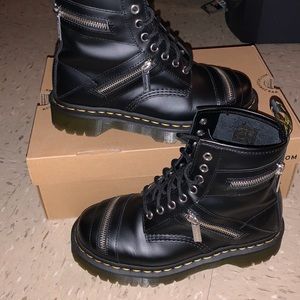 1460 bex leather zipper boots